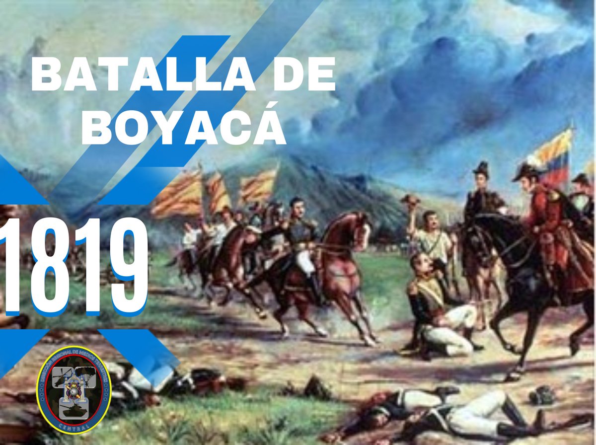 #07Ago1819: Batalla de Boyacá, culminación exitosa de la Campaña de los Andes. La embestida furiosa de las fuerzas de Bolívar y la acción de la caballería llanera decidió el resultado de la batalla, consolidando la independencia de la Nueva Granada.🇻🇪