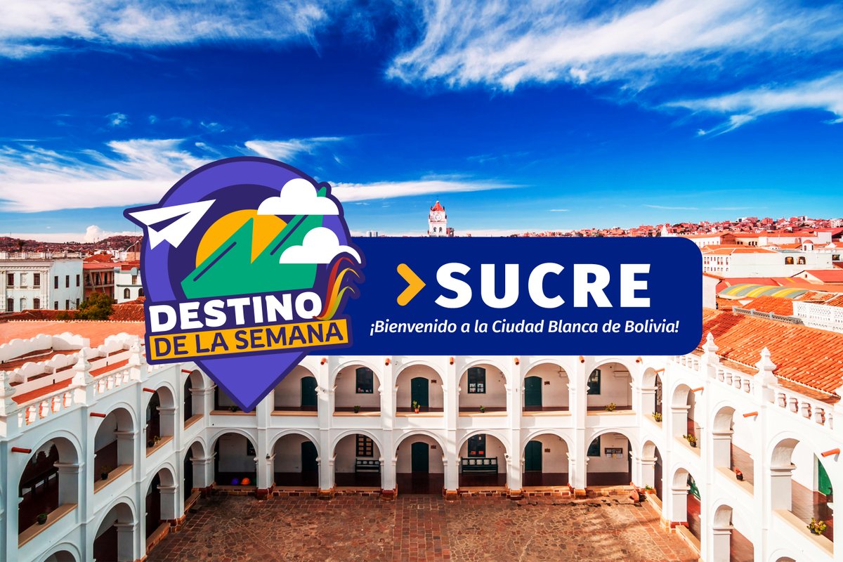BoABolivia's tweet photo. 🏛️ Sucre, Nuestro destino de la semana 🏛️

✈️Descubre destinos en https://t.co/VCBmvR4Lhn ✈️

#DestinoCobija #DescubrePando #ViajaConBoA #Sucre #chuquisaca https://t.co/RmnphycMZ2