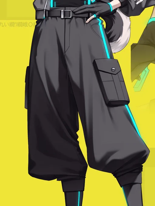 服のシワ描くの大好き〜 
