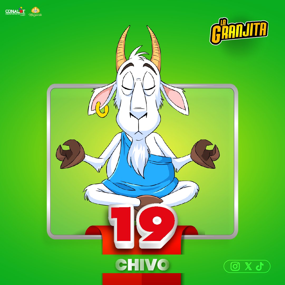 lagranjitaofic's tweet photo. 07-08-2024
09:00:00 am
19 - CHIVO
#sorteos #loteria #loteriainternacionaldemargarita https://t.co/tvClSOeaMA