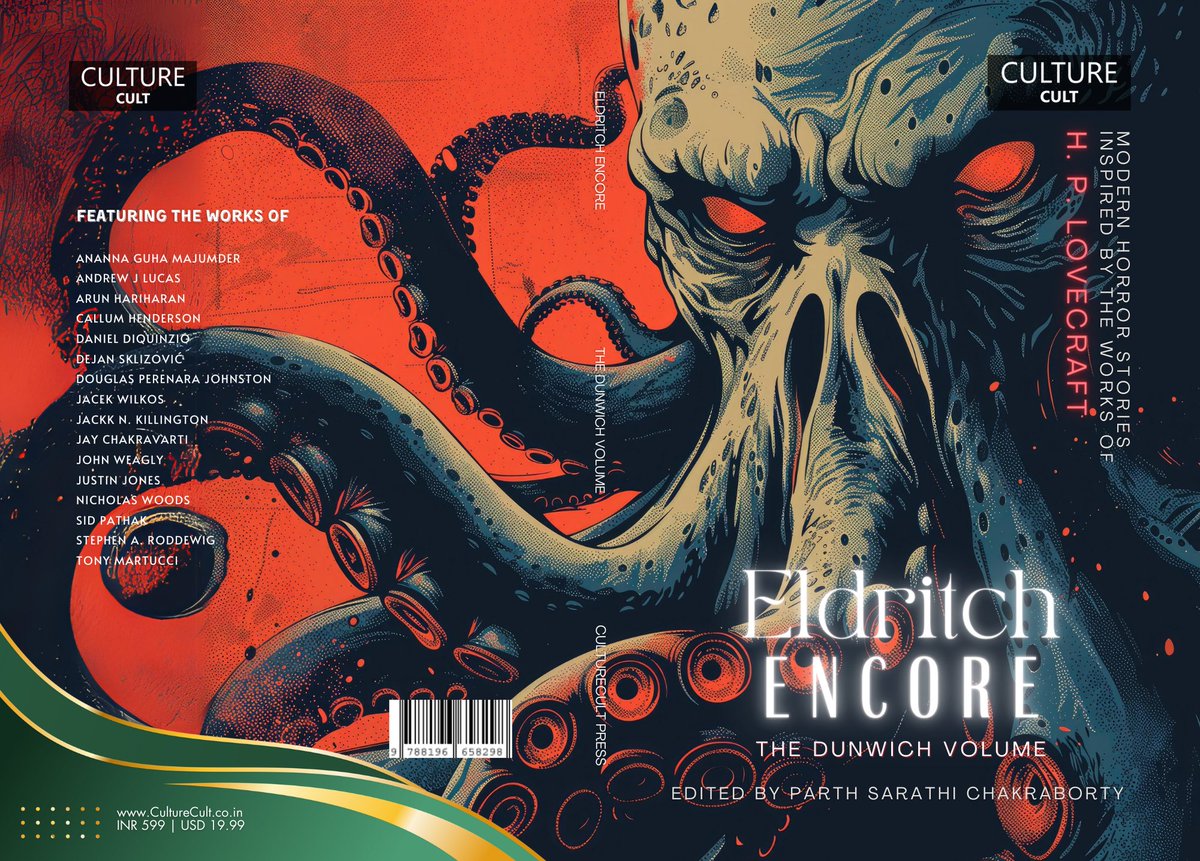Revealing the #cover of "Eldritch Encore: Volume Dunwich" - featuring 16 #Lovecraft inspired #stories, edited by Parth Sarathi Chakraborty

Coming this month!

#BookRelease #CoverReveal #lovecraftian #lovecraftanthology #horror #horroranthology
