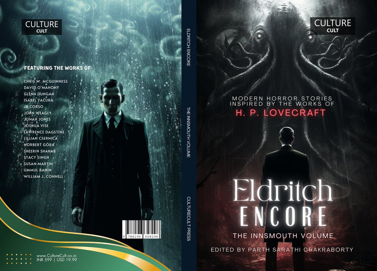 Revealing the #cover of "Eldritch Encore: Volume Innsmouth" - featuring 16 #Lovecraft inspired #stories, edited by Parth Sarathi Chakraborty

Coming this month!

#BookRelease #CoverReveal #lovecraftian #lovecraftanthology #horror #horroranthology