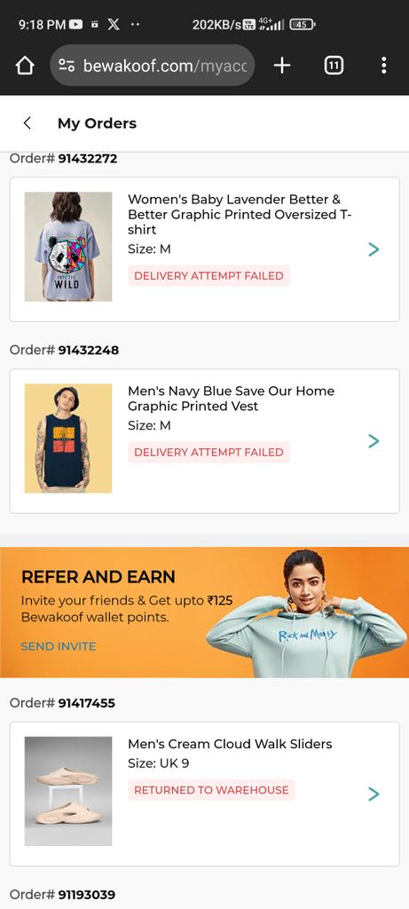 dshivashankar's tweet photo. @bewakoof This happened for other orders as well. Can you let me know what happened there..

My delivery pi code is 638112.. But delivery attempted in some random location https://t.co/Z25zWNBrzk