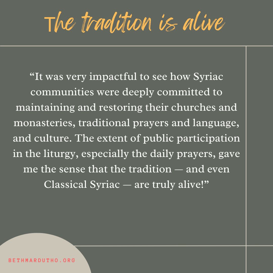 bethmardutho's tweet photo. Stories from Syriac On Site #2

Aimee Hannoush (a masters student in Early Christian Studies @NotreDame) says, "The trip to Tur Abdin was unforgettable." 

Read more of her story below! https://t.co/TfiSNMuAAg