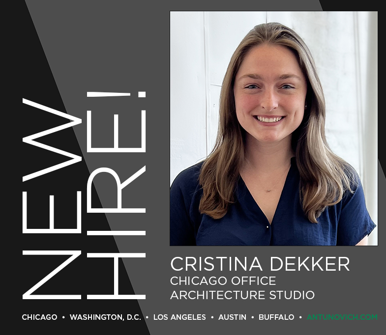 AntunovichAssociates (@antunovichassoc) on Twitter photo Welcome to the newest member, but a familiar face, in our Architecture Studio, Cristina Dekker! She joins us as a recent <a href="/UofIllinois/">University of Illinois</a> grad with a Master's in Architecture, but most recently, she was an Intern here in the Summer of 2023. We're so happy she decided to come back! Welcome to the newest member, but a familiar face, in our Architecture Studio, Cristina Dekker! She joins us as a recent <a href="/UofIllinois/">University of Illinois</a> grad with a Master's in Architecture, but most recently, she was an Intern here in the Summer of 2023. We're so happy she decided to come back!