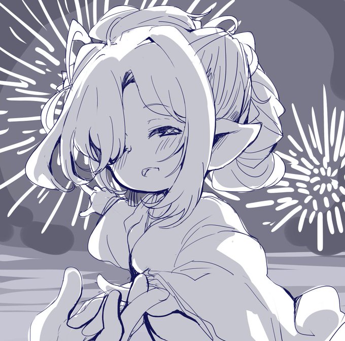 今年は浴衣ニオと花火大会いけたよ 