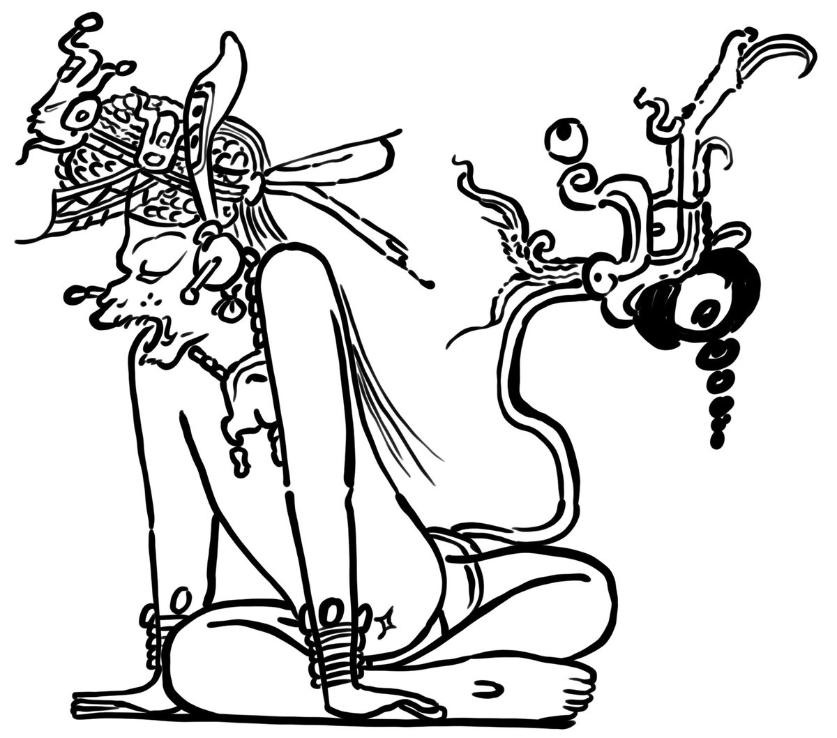 KantunAhau's tweet image. Dios saraguato. Detalle de la vasija K1180.
#saraguato #howlermonkey #escriba #scribe #artista #artist #maya #mayan #chuwen #chuen #batz