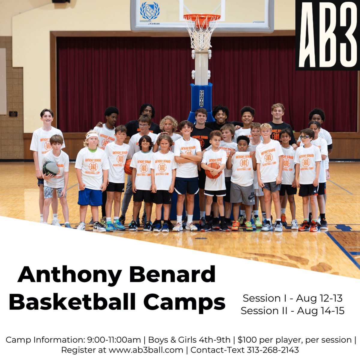 I am excited to announce that I will be having my second annual youth basketball camp! The flyer below has all the information about session 1 &amp; 2 for next week. The link to sign up will be in my bio on Instagram and Twitter. Hope to see you there!!