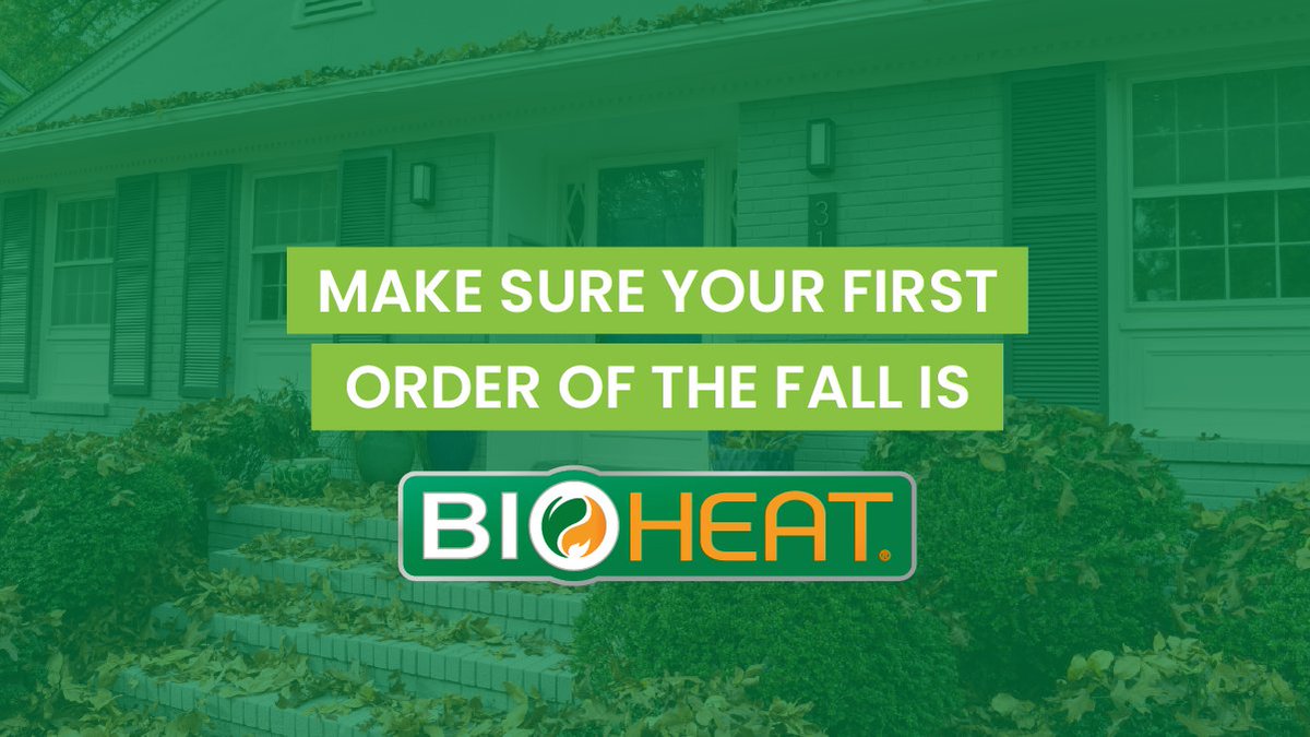 Cooler temperatures are right around the corner—make sure your first order of the fall is Bioheat® fuel! This low-carbon heating fuel can be used in your current equipment with no modifications. mybioheat.com/bioheat-fuel-b…

#BioheatFuel #HomeHeating