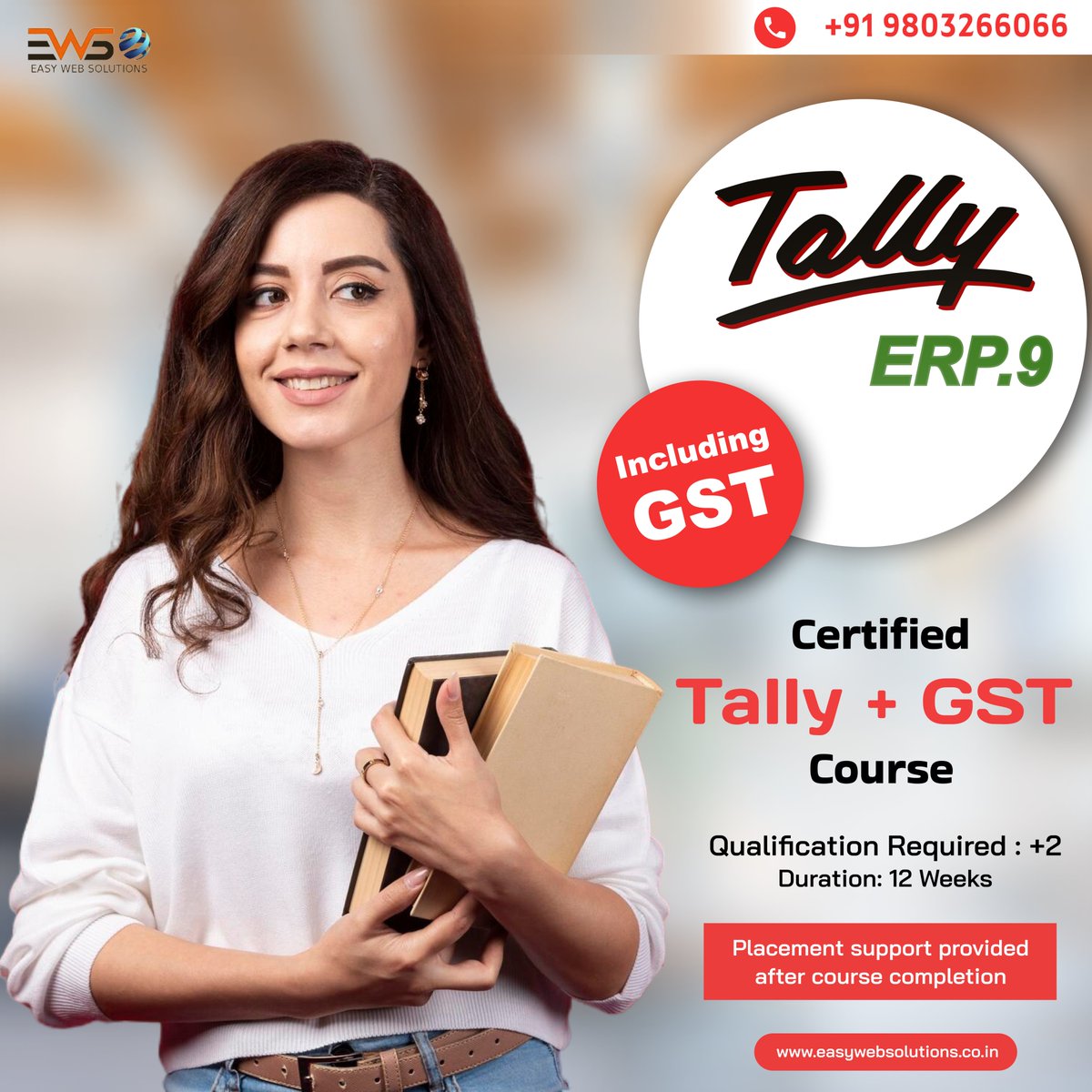 EasyWebSolutio2's tweet image. Master Tally with Easy Web Solutions! 🚀 Join our comprehensive Tally course and become a pro in no time. 💼✨ #EasyWebSolutions #TallyCourse #Accounting #SkillUp #LearnAndGrow #FinancePro #CareerBoost