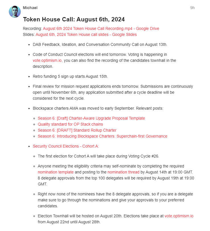 snxambassadors's tweet photo. Want to play catch up with the recent Optimism Token House call?

Checkout the recap below from @opmichael_eth

https://t.co/urVnPS5I2r https://t.co/DYoFWjQXts