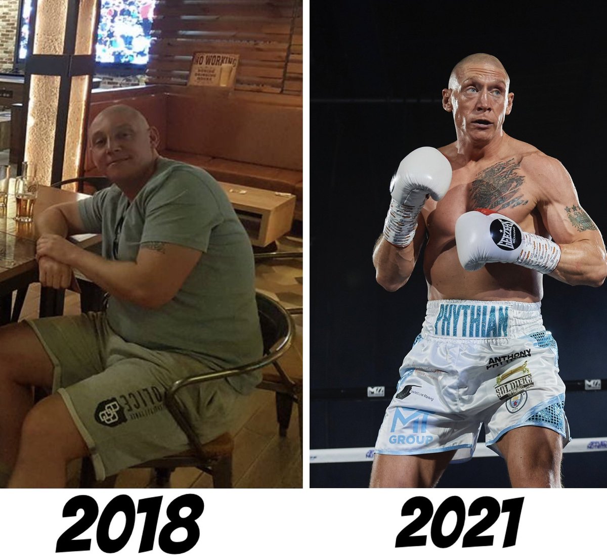 Back in August 2018, I’d hit rock bottom,
Constantly drunk, weighed just short of 20 stone, homeless, banned from every football stadium in the country and addicted to cocaine! I didn’t think there was a way out!
3 years later, I made my professional boxing debut at the age of 37