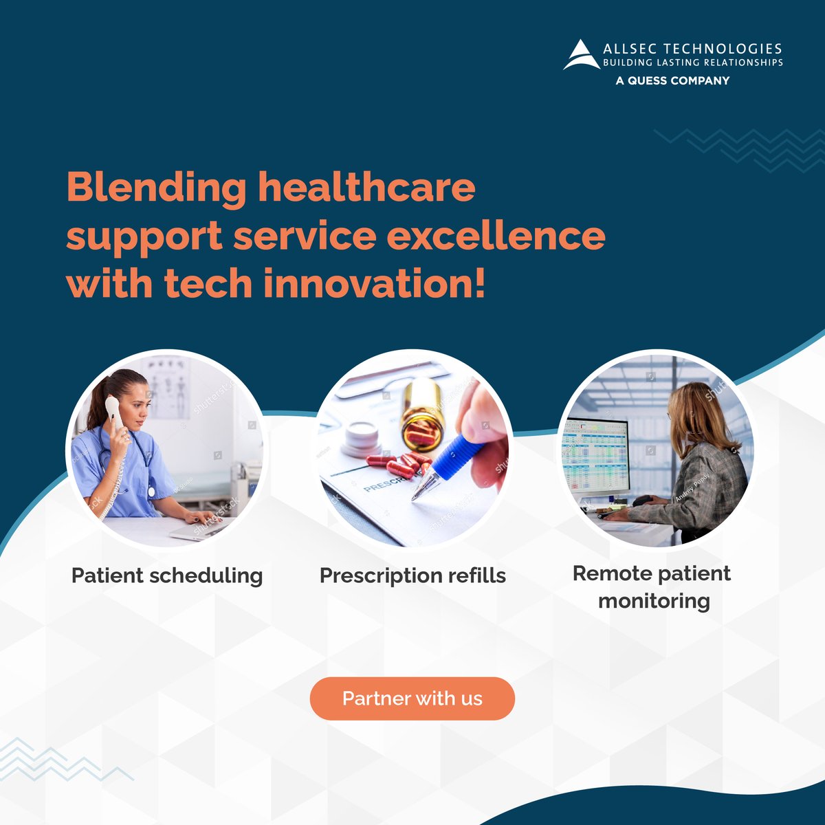 alldigitech's tweet image. In a world of healthcare technology, connectivity is key. Allsec's integrated solutions bring harmony to your operations. Elevate your healthcare support services with us. 

allsectech.com/healthcare 

#AllsecTechnologies #HealthcareSupportServices #CXM
