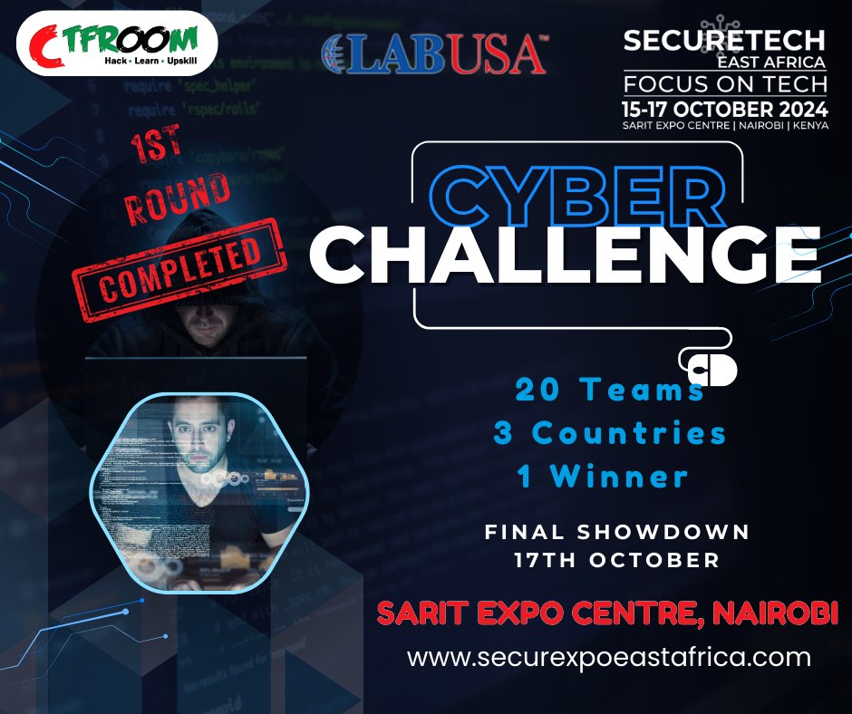 With the first round of the Securetech Cyber Challenge hosted by our partners, CTF Room, from Friday 2nd – Sunday 4th August 2024, coming to an end, we extend our heartfelt appreciation to the 117 teams from Kenya, Uganda, and Tanzania that participated in the Hackathon.