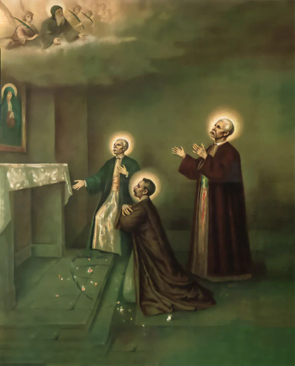 The three Blessed Massabki brothers, Abdel Moati, Francis, and Raphael, are among 14 new Saints whose names will be inscribed in the List of Saints on Sunday 20 October 2024, in the Vatican. #Maroniote Martyrs of Damascus holyrosary.team/search?q=massa…