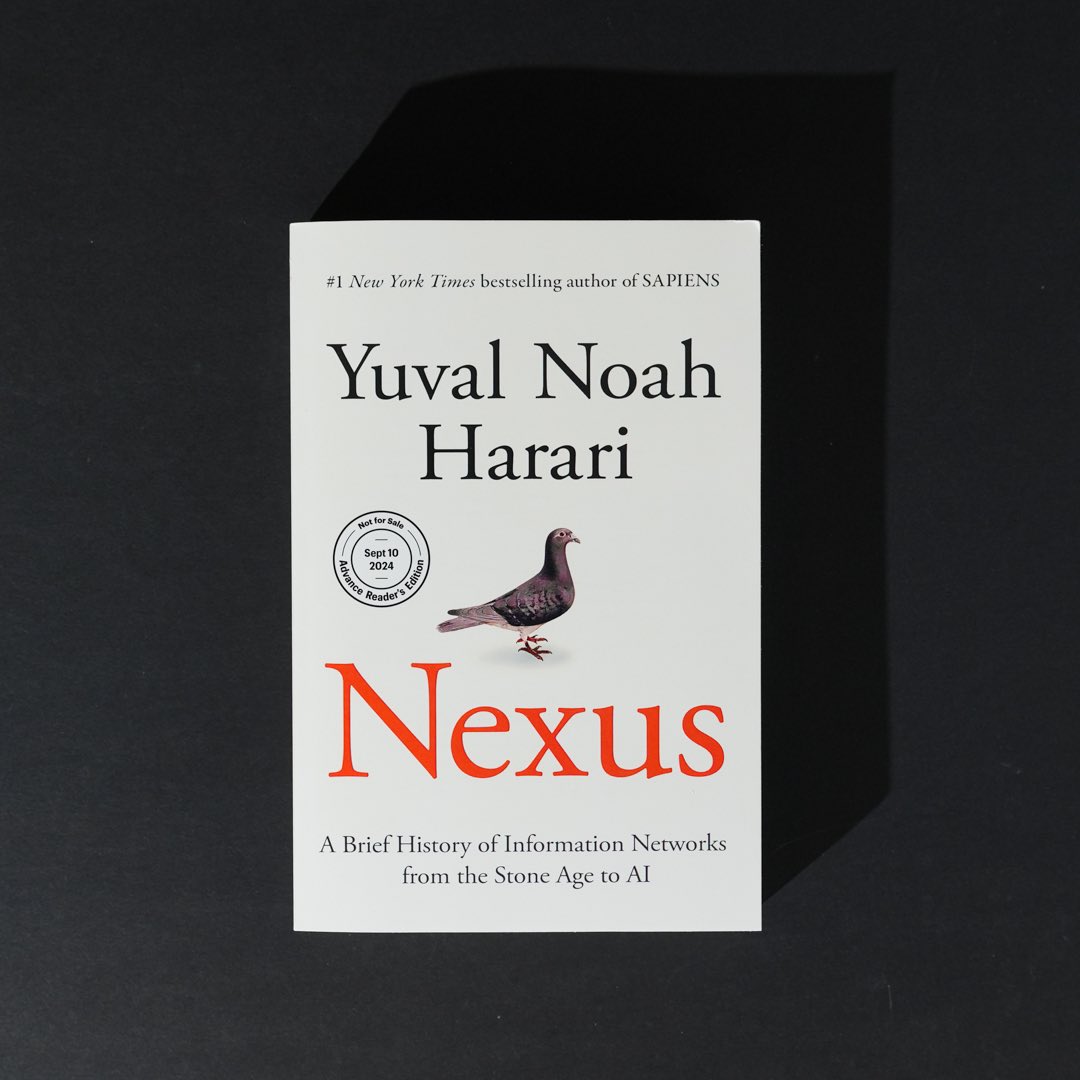 harari_yuval's tweet photo. A black box – that's what AI is to most humans. As the world ushers in the age of alien intelligence, 'Nexus' considers how previous information revolutions can help us deal with this uncertain moment.
Available for pre-order on https://t.co/ScyJjXJrK3
Out September 10. #NexusBook