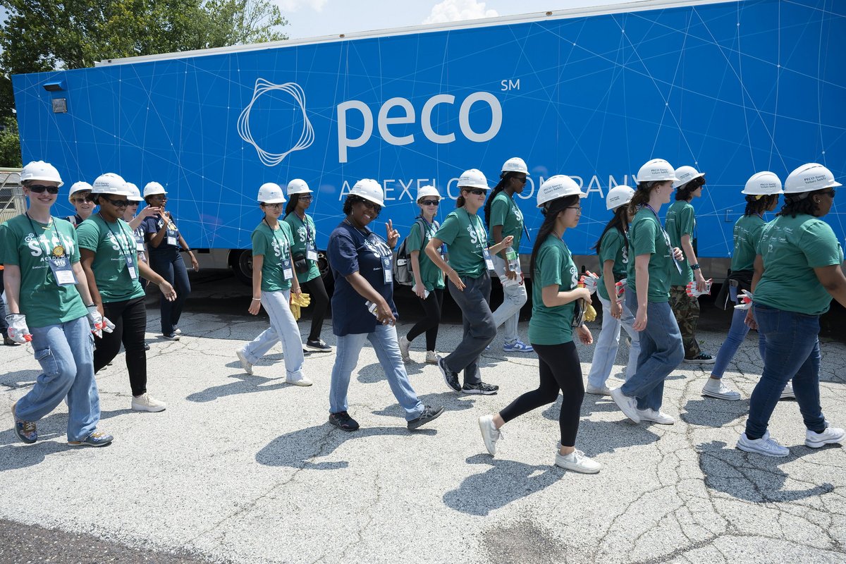 Exelon's tweet photo. Time flies! It's the final week of the #ExelonFoundation #STEMAcademy for our @PECOconnect's service territory students. They began their week with a field trip to PECO’s line school and gas school where they took part in demonstrations and hands-on activities. https://t.co/nIkQVqGT80