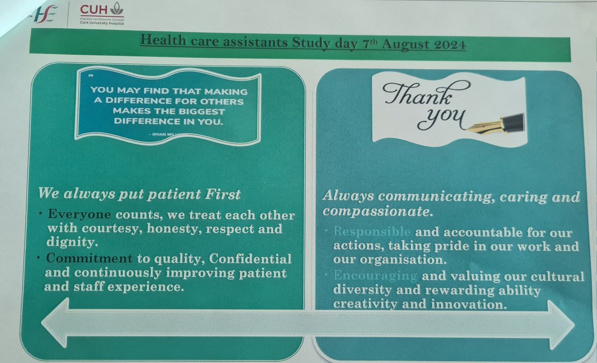 Spectacular presentations at the inaugural <a href="/CUH_Cork/">Cork University Hospitals</a> healthcare assistants study day. Congratulations to <a href="/LNyamanhindi/">Lennon Nyamanhindi</a> for developing and implementing this programme.  Bravo 👏 <a href="/SusanJa34743219/">Susan Jacob</a> <a href="/brielle2022/">BevelynM.</a> <a href="/cuh_hscp/">CUH_HSCP</a> <a href="/SLT_CUH/">CUH_SLT</a> <a href="/CUH_InfectionCo/">CUH Infection Prevention and Control</a>