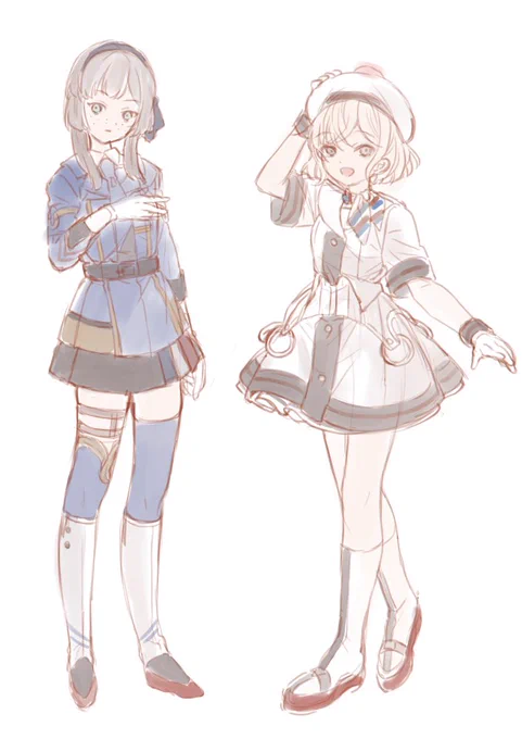 デジタルで下書き描く練習してたやつ新艦娘ちゃんかわいい 