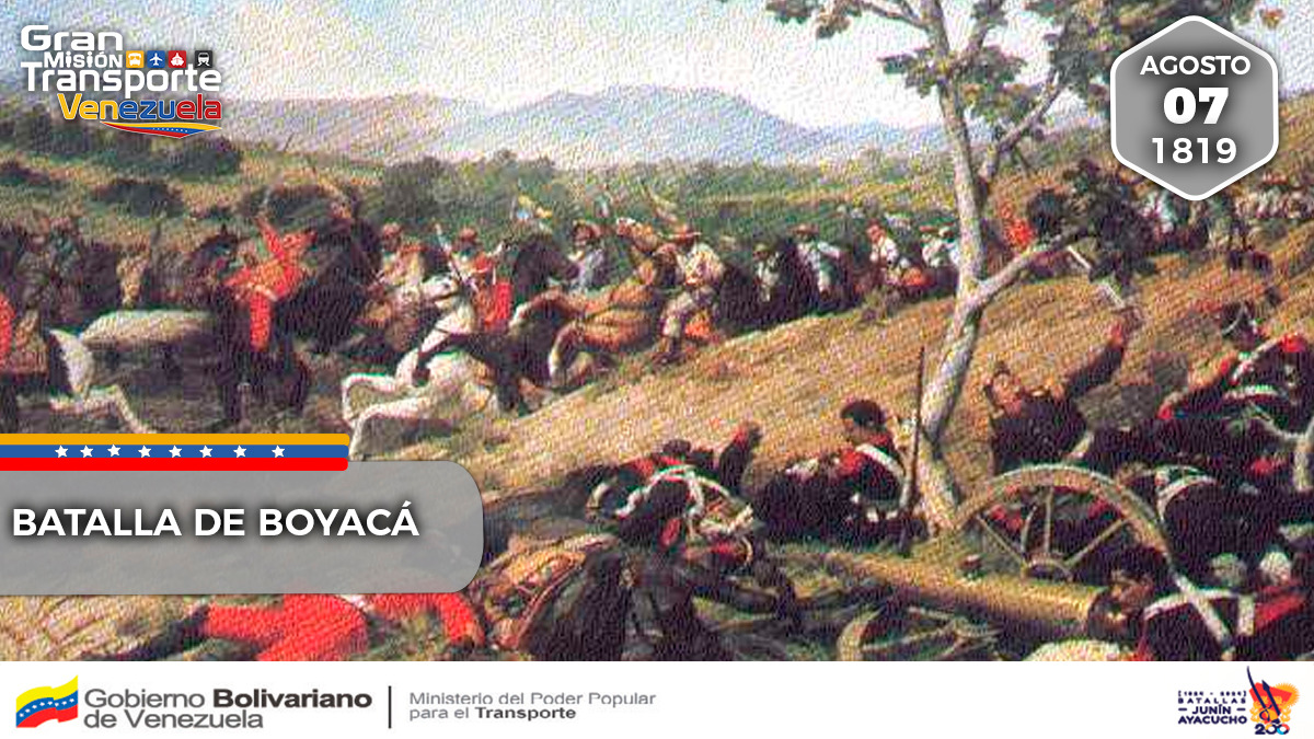 #Efemérides | #7Ago Hace 205 años, se llevó a cabo la batalla de Boyacá, que fue la confrontación más importante de la guerra de independencia de Colombia, y garantizó el éxito de la Campaña Libertadora de Nueva Granada.