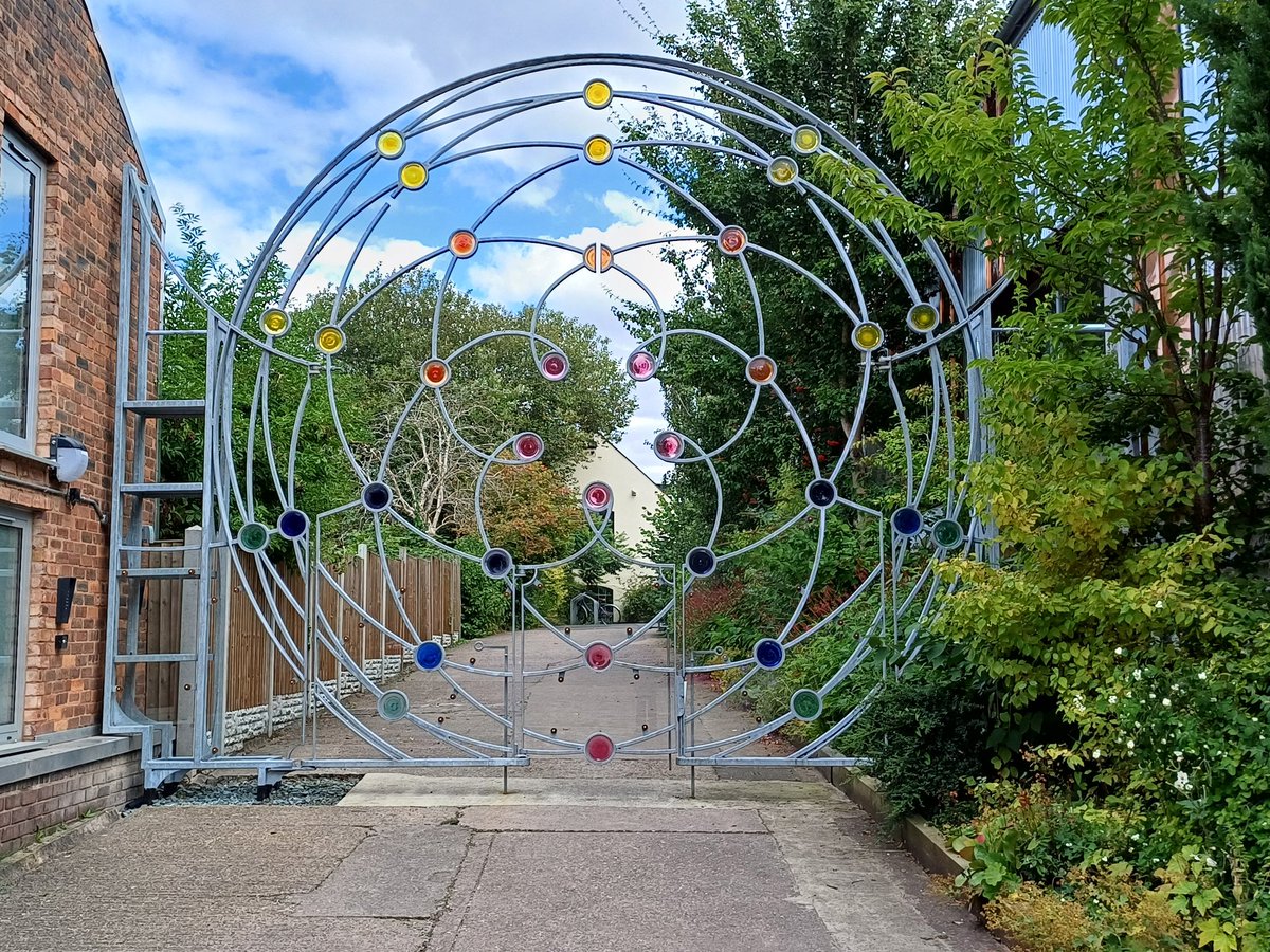 Lovely stained glass gate at Ruskin Glass Centre. <a href="/LoveOfGates/">For the Love of Gates</a>