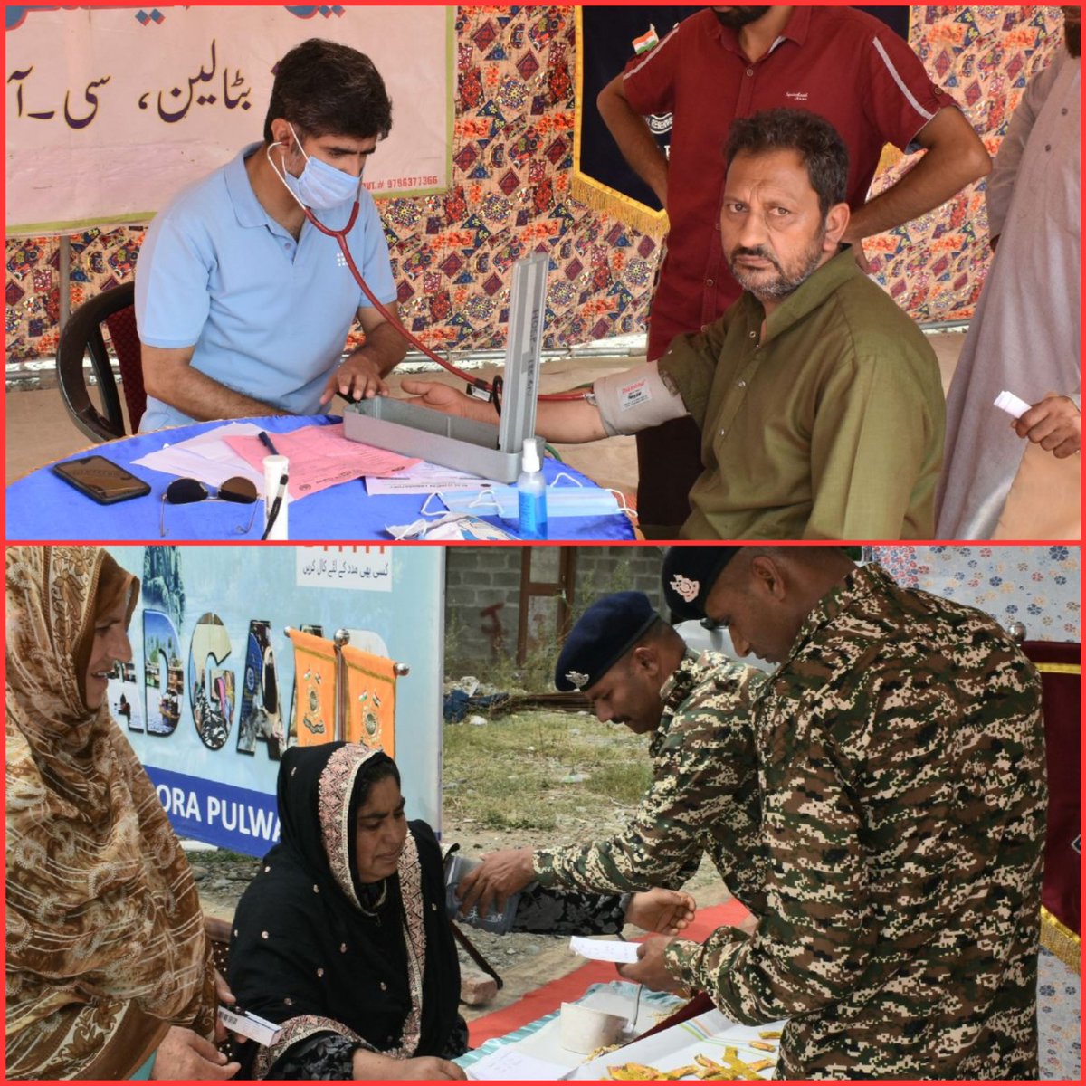 185Bncrpf's tweet photo. A joint Medical Camp was organised by 185 and 110 Bn CRPF at Taingan, U/PS Nowgam, Distt-Pulwama in which free medical consultancy/ check-up and medicines were provided to 362 populaces of different age &amp; gender. https://t.co/Tveu8RTlvz