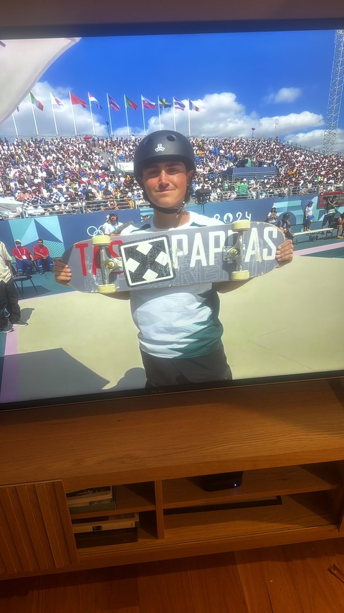 Love that Keefer Wilson is riding a Tas Pappas pro model board at the Olympics! <a href="/HStreetUSA/">H-Street Skateboards</a> <a href="/SkateAustralia/">Skate Australia</a> <a href="/AUSOlympicTeam/">AUS Olympic Team</a>