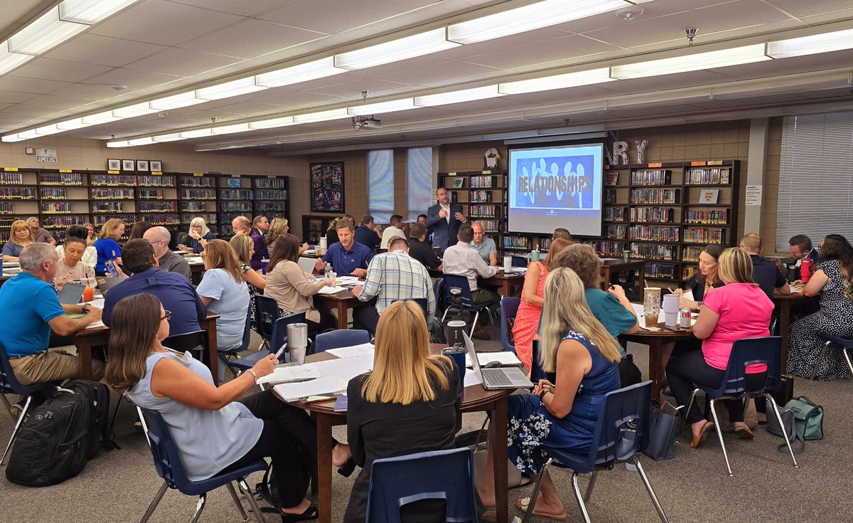 Dr. Haug ignites our school administrators by focusing on priorities for the new school year. Relationships, Empowerment, Family, Humility, and Students lead the list. <a href="/JeffHaug1/">Jeff Haug</a> #msdr9 <a href="/MehlvilleSD/">Mehlville School District</a>