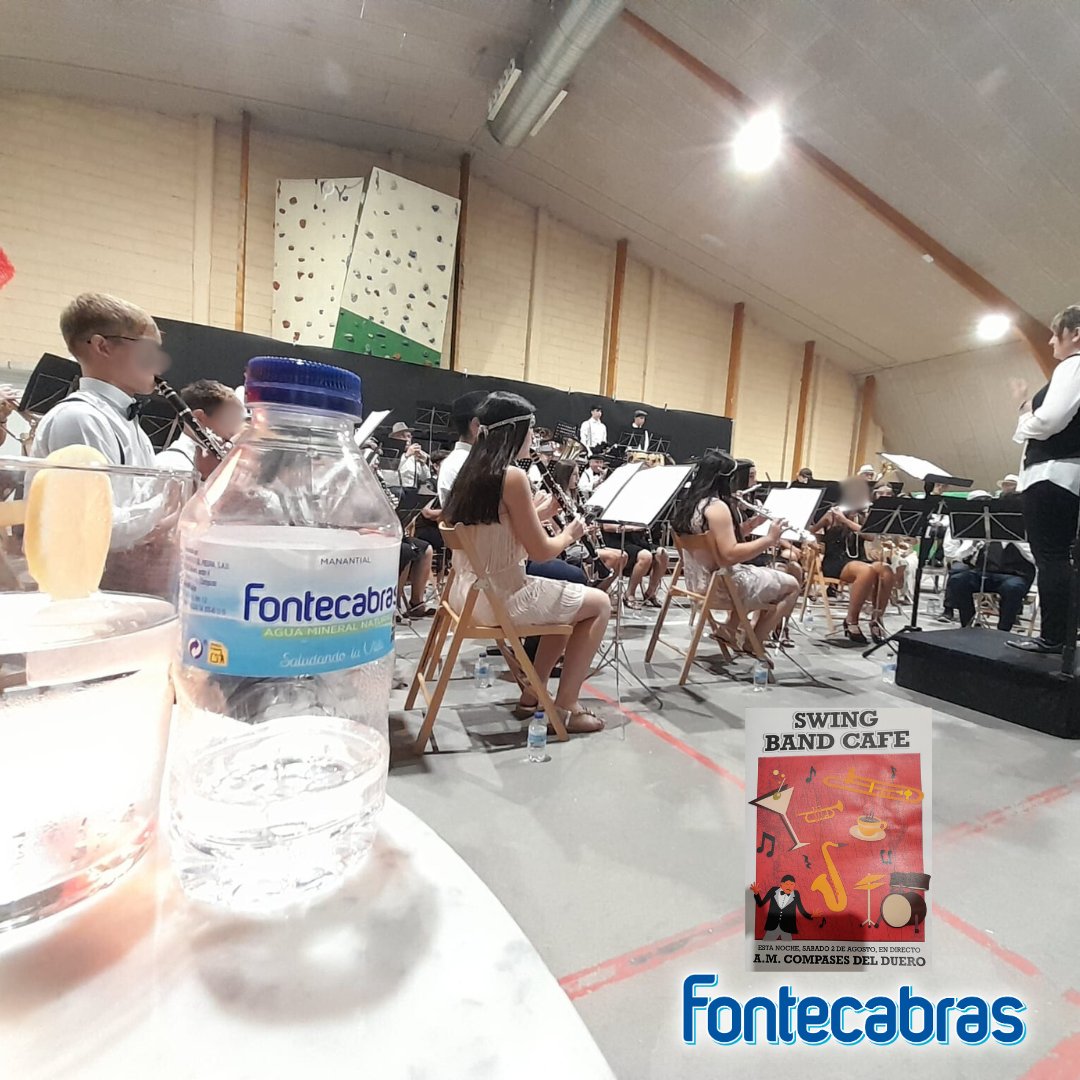 El pasado sábado 3 de agosto, tuvo lugar el concierto de A.M. Compases del Duero en la localidad de San Esteban de Gormaz. Y como no podía ser de otra manera, bien hidratados con 💦Agua Fontecabras 💦para hacerlo estupendamente!
¡Enhorabuena!