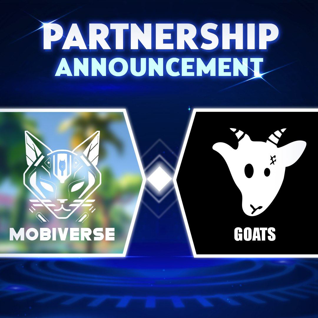 [PARTNERSHIP ANNOUNCEMENT] Mobiverse x Goats 🤝🤝🤝

‼️ Mobiverse is thrilled to announce our latest partnership with Goats!

➡️ Play Goats Here: t.me/realgoats_bot/…

👀 Here are some information about $GOATS:
$GOATS - A rapidly growing meme project built on Telegram. Airdrop