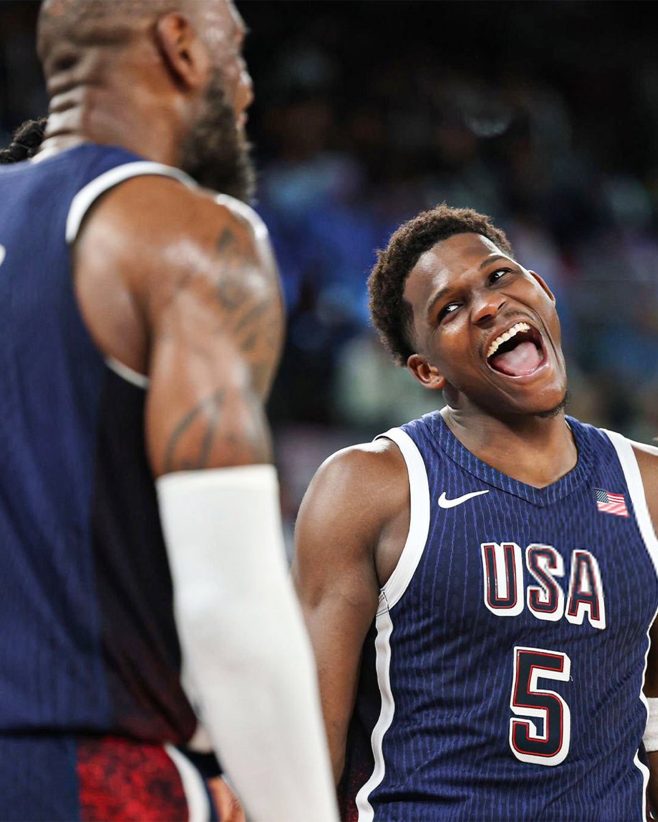 TheFinal__'s tweet photo. Despite being the youngest on the team and averaging the 5th fewest minutes, Anthony Edwards leads Team USA in scoring  🐜🇺🇸 https://t.co/pRYiwLbLtn