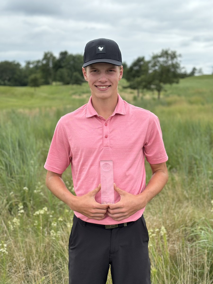 Aug 5-6 I played in the Iowa Jr Open at Blue top Ridge. Shot (69, 72) -3 total to take the win by 4. Windy conditions day two made it very tough. Thank you to the Iowa PGA for running the tournament and Blue Top Ridge for hosting on such an amazing course.