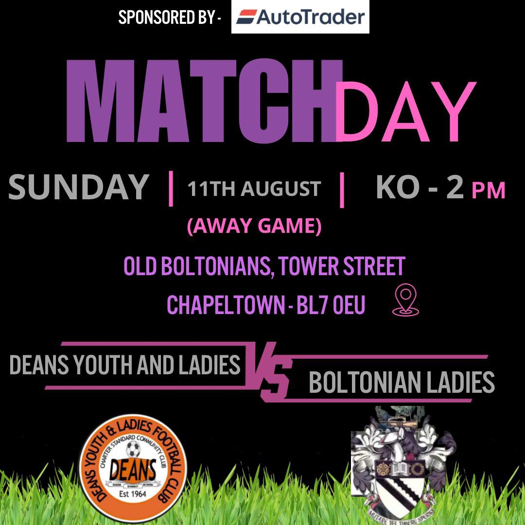 Next up <a href="/Boltonianladies/">Boltonian Ladies FC</a> 
We are looking forward to our second preseason fixture on Sunday. 
⚽️🧡🖤⚽️