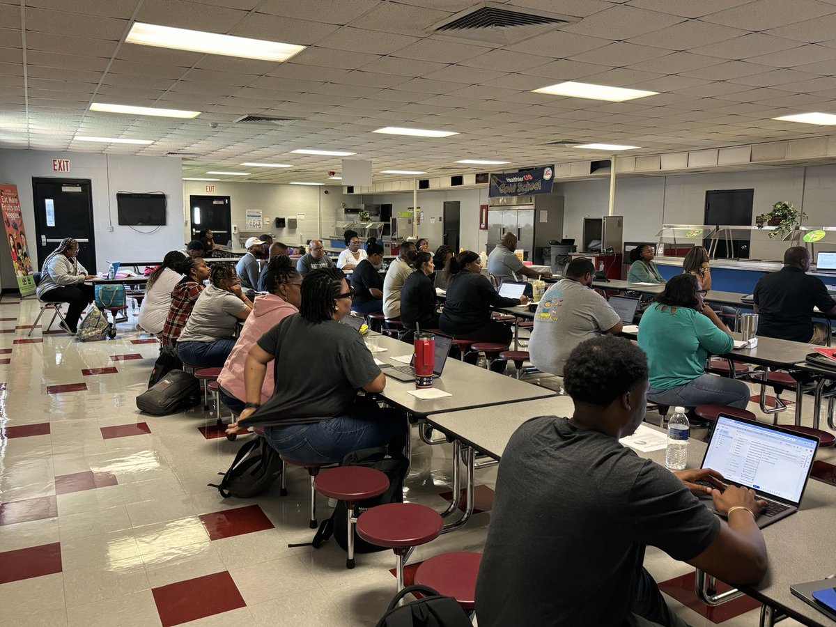 Thanks ⁦<a href="/Bulldogs_WCHS/">WCHS Bulldogs</a>⁩ for your flexibility today as you had to relocate!!  PD on Student Engagement happening now!! ⁦<a href="/IbervilleSchool/">Iberville Schools</a>⁩