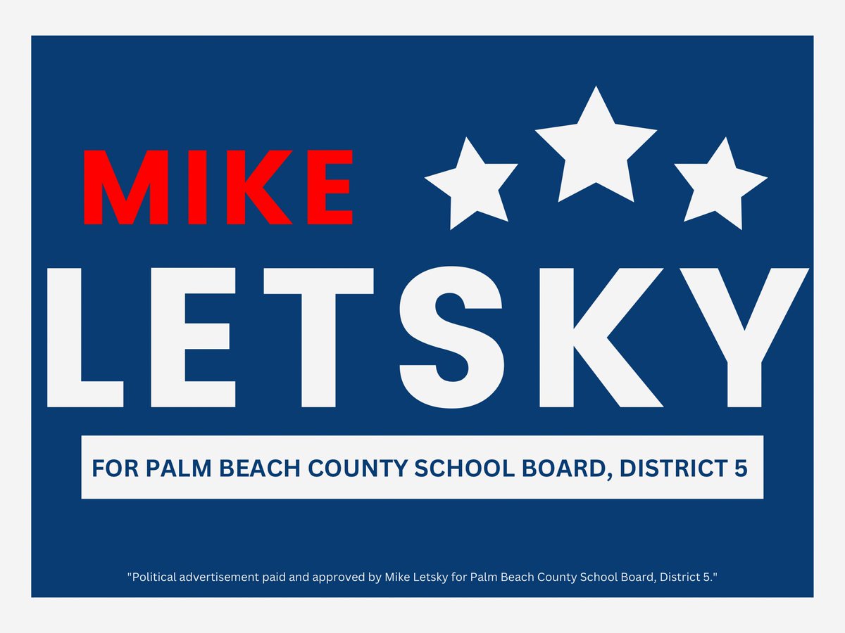 Mike Letsky for PBCSD 5 tweet media