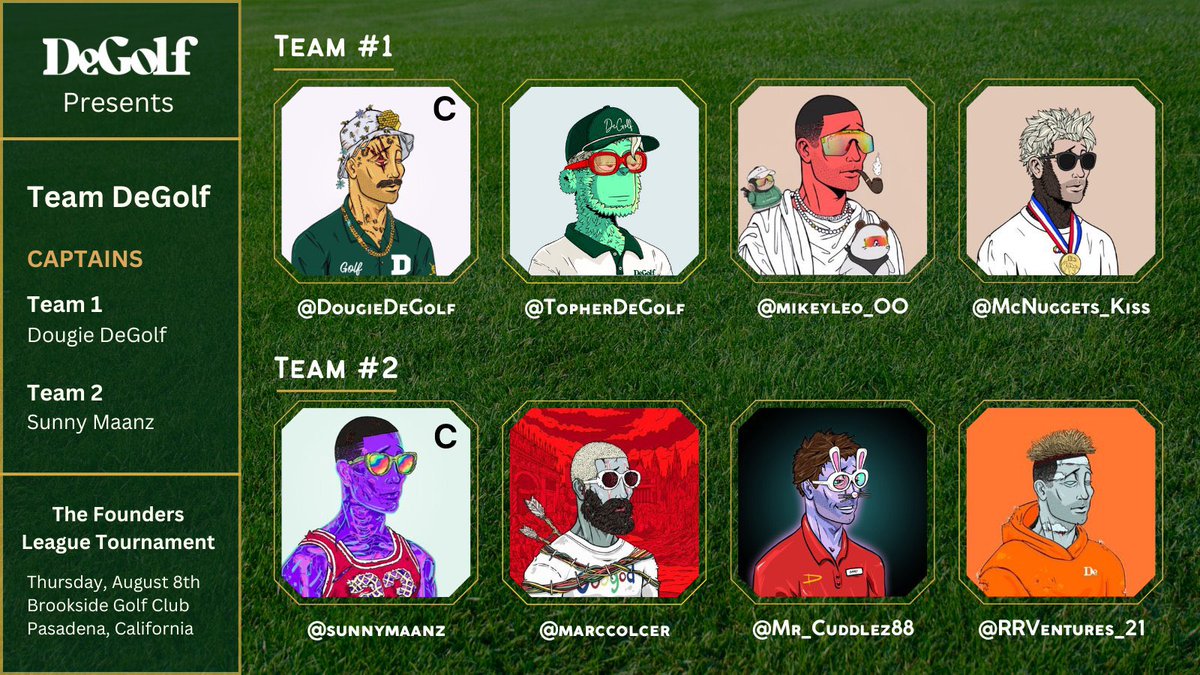 mikeyleo_00's tweet photo. Tomorrow is going to be epic ⛳️🏌️‍♂️

Can’t wait to tee it up with these @DeGodsNFT legends https://t.co/T5lAUy0mnc