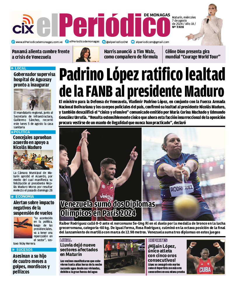 elPeriodicoDM's tweet photo. Primera página de este miércoles 07 de agosto del 2024.
No dejes de visitarnos y entérate del acontecer local, nacional y mundial. Mantente informado
#primerapagina #portada #noticias #medios #07AGOS https://t.co/rWoo6janyj