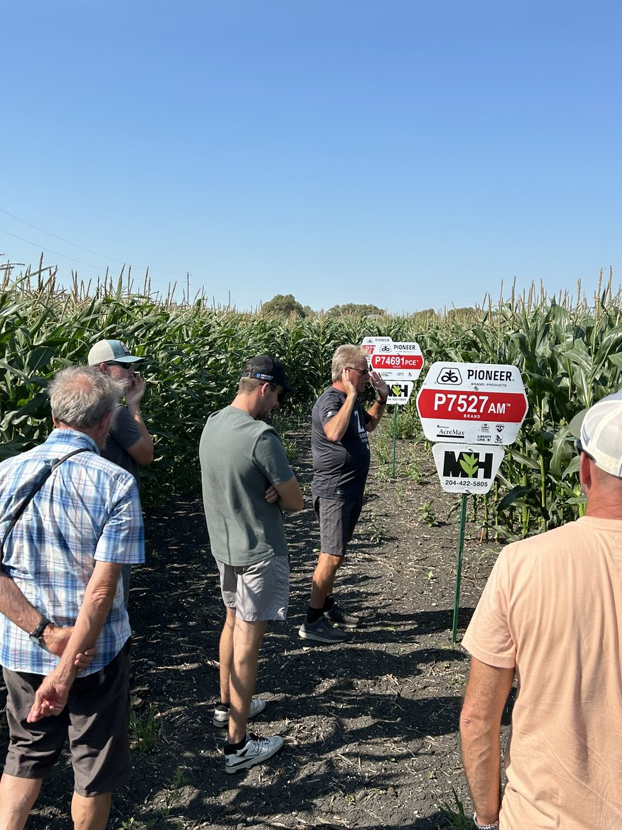ParentMagali's tweet photo. Les cultures sont belles au Manitoba. 
Merci a nos collègues pour l’accueil @MarcHutletSeeds  @PDIDDY64267999 
Pioneer reps, We are like a big family !!
@PioneerSeedsCA https://t.co/J2TIHI5KC2