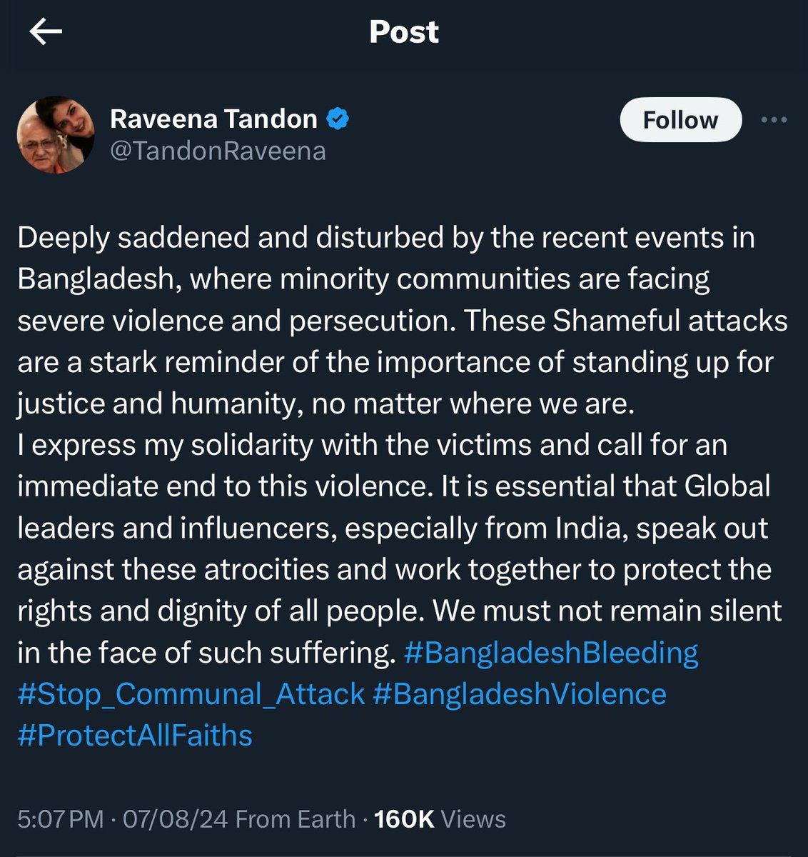 UnSubtleDesi's tweet image. Hindus are under attack @TandonRaveena. HINDUS. It’s not a difficult word.