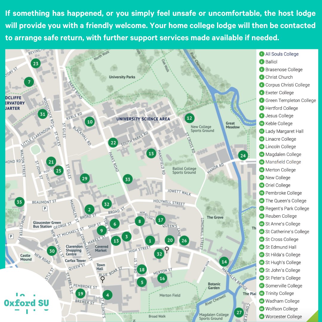 Oxford SU has released a statement regarding the events of recent days. 
Please be aware of any Safe Lodge Scheme locations in your vicinity, and please don't hesitate to use them if in need.