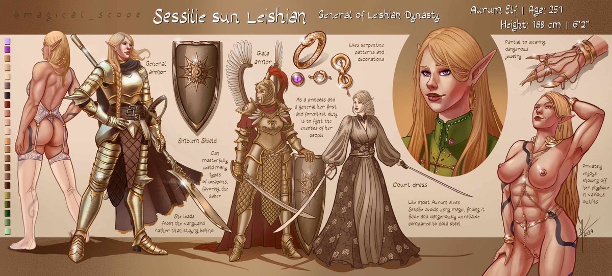 SilviAfterHours's tweet photo. Sessilie character sheet - NSFW edition! https://t.co/AjFhX6tjth