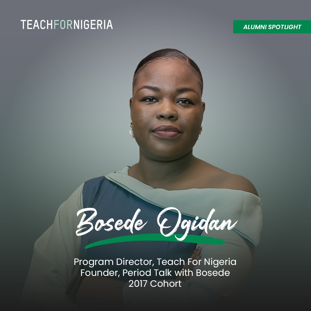 Teach For Nigeria: Alumni Spotlight!

Bosede Ogidan's exceptional leadership and dedication to quality education have seen her rise from a Fellow to Programs Director at #TeachForNigeria within seven years. During this time, she has taught children in low-income communities.