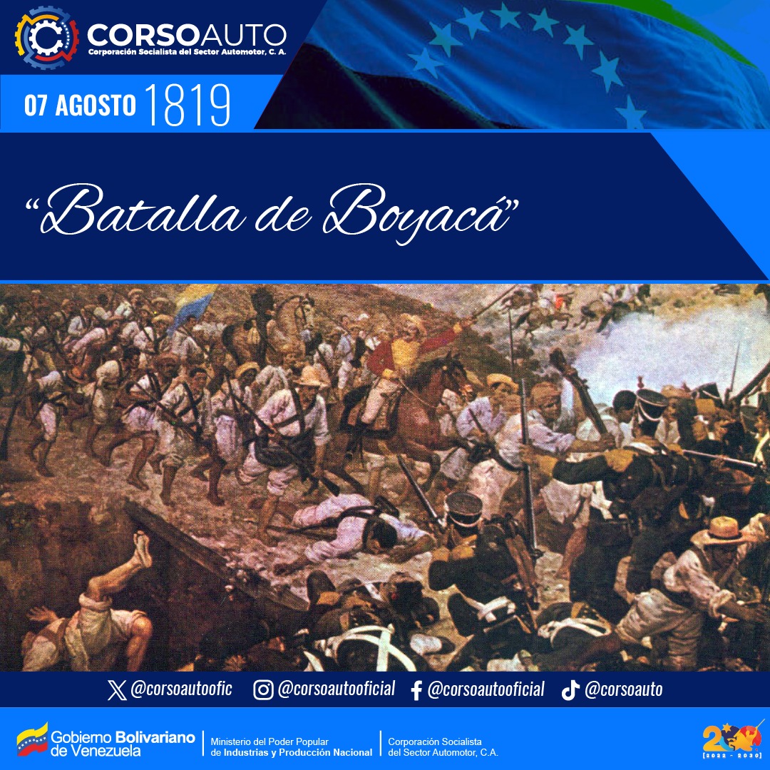 #Efemérides Se cumplen 205 años de la Batalla de Boyacá, la confrontación más importante de la guerra de independencia de Colombia que garantizó el éxito de la Campaña Libertadora de Nueva Granada.