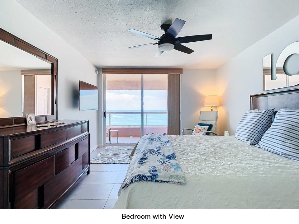 Step inside! This condo boasts a spacious open floor plan and a large bedroom perfect for coastal relaxation.