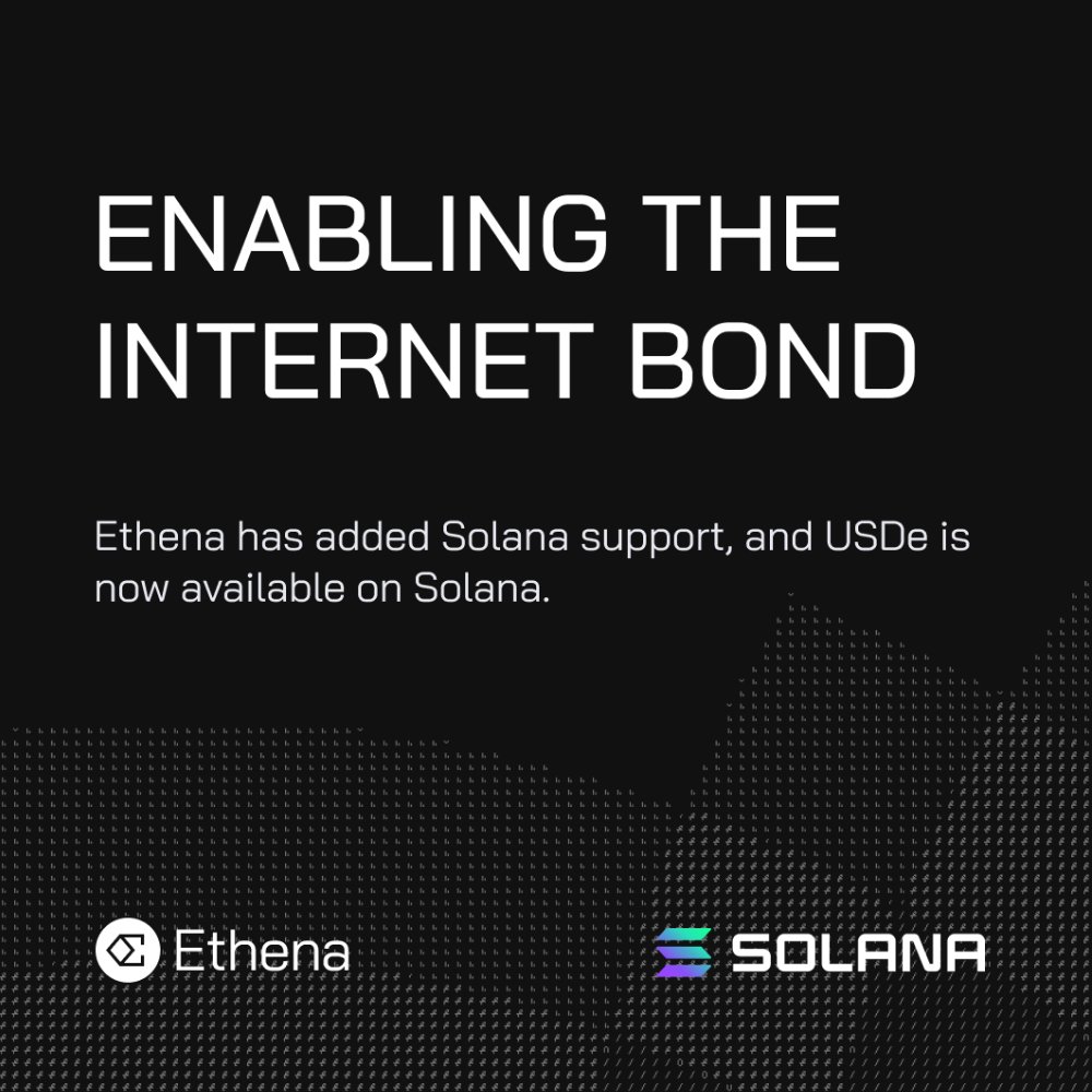 Solana (@solana) on Twitter photo gm DeFi enjoyers – today, <a href="/ethena_labs/">Ethena Labs</a> added Solana support and is bringing their synthetic USDe dollar to Solana!
USDe is a crypto-native synthetic dollar that aims to solve the problem of scalability and censorship resistance in stablecoins.
Learn more in the next tweet. gm DeFi enjoyers – today, <a href="/ethena_labs/">Ethena Labs</a> added Solana support and is bringing their synthetic USDe dollar to Solana!
USDe is a crypto-native synthetic dollar that aims to solve the problem of scalability and censorship resistance in stablecoins.
Learn more in the next tweet.