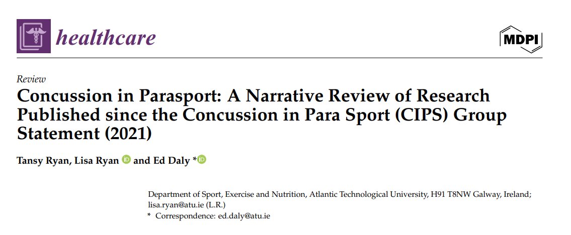 As our #parasport #athletes gear up for the #Paralympics, our latest publication underscores the necessity of offering specialized guidance on #concussion #management  tailored for parasport athletes to improve their recovery doi.org/10.3390/health…