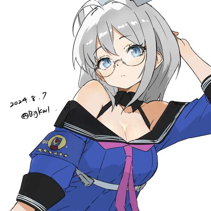 ヘイウッド#艦これ版深夜の真剣お絵描き60分一本勝負 #艦これ版真剣お絵描き60分一本勝負_20240807 