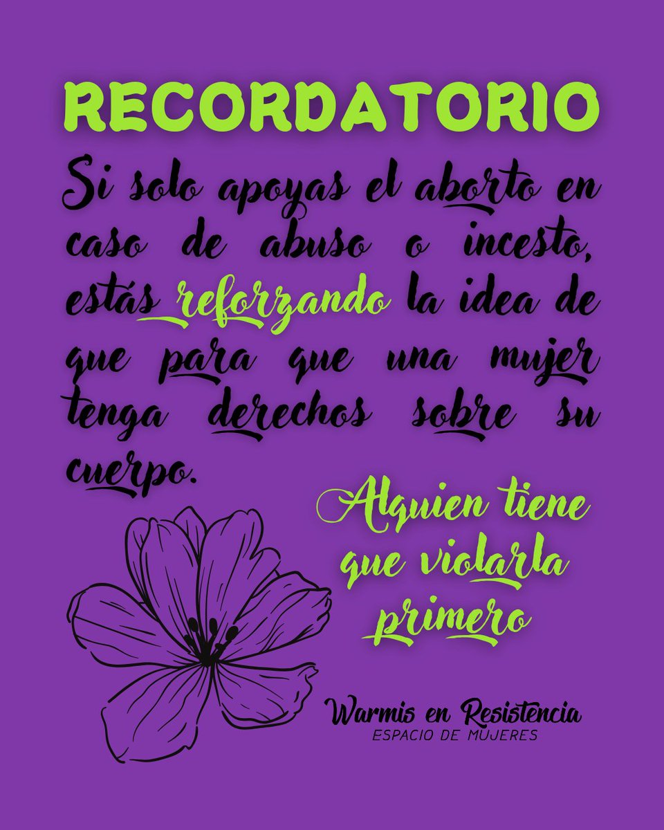 WarmisR's tweet photo. Las restricciones para abortar, 
existen para controlarnos.
No para protegernos.

#TodasAbortamos #AbortoLibre #AcompañarEsAmor #TúDecidesYoAcompaño #Feminismo https://t.co/QdYcjdNV9e