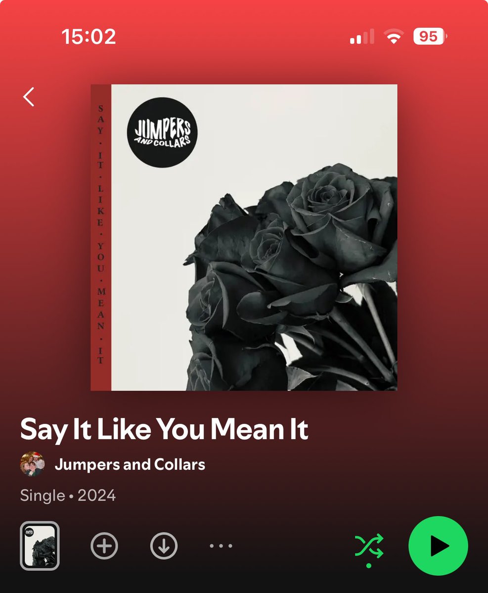 JumpersCollars's tweet image. Our new single ‘Say it like you mean it’ is out on all platforms now!!! Go stream it 😎😎