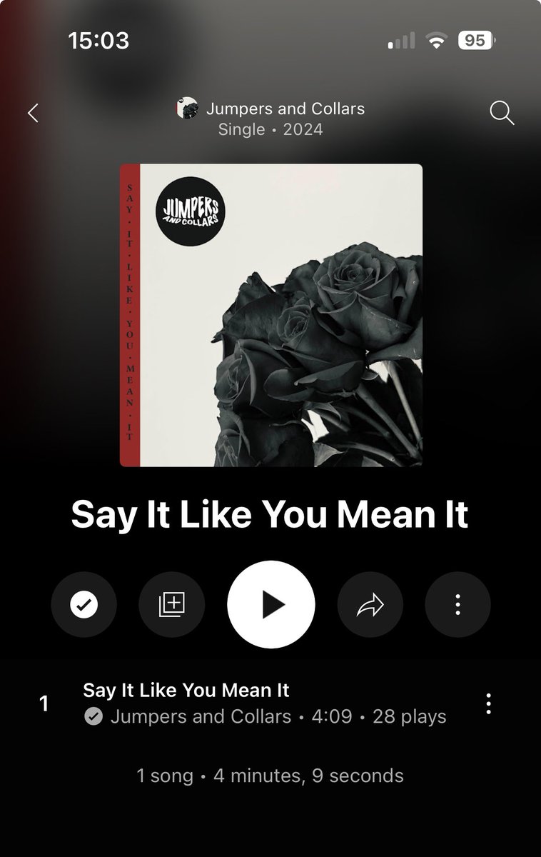 JumpersCollars's tweet image. Our new single ‘Say it like you mean it’ is out on all platforms now!!! Go stream it 😎😎